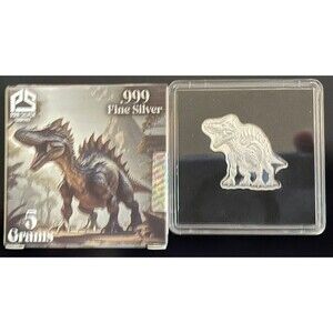 PAN Silver 5 Gram .999 Silver Dinosaurs - Ltd #2704/3000 Spinosaurus - Open Box